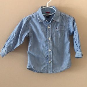 Boys Tommy Hilfiger Striped Button Down Shirt